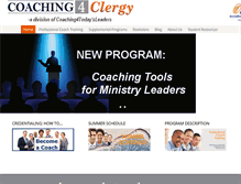 Tablet Screenshot of coaching4clergy.com
